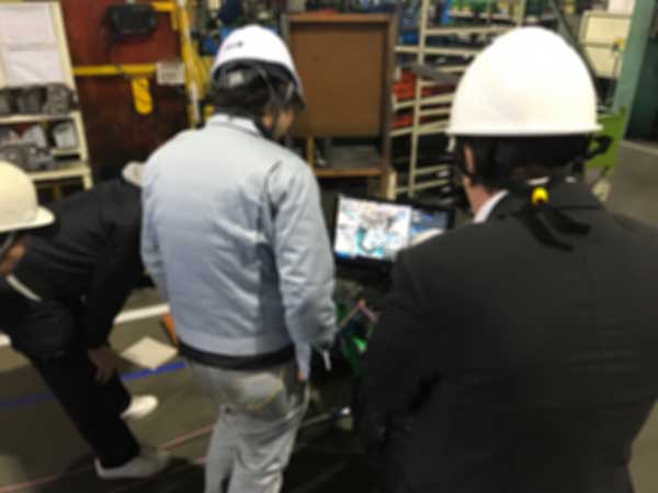 某工場様、ネットワークカメラデモンストレーション